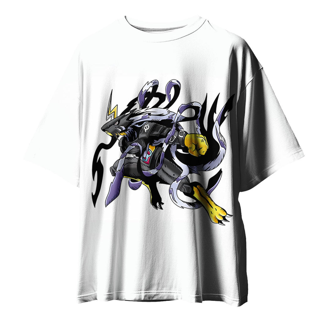 Digimon Adventure Digimon Dynamic Pose Black Yellow Purple Anime Apparel