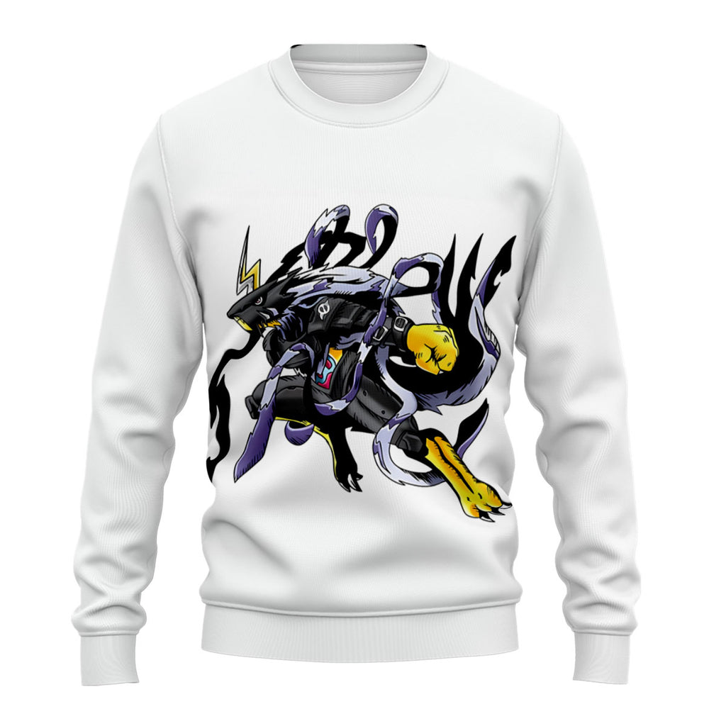 Digimon Adventure Digimon Dynamic Pose Black Yellow Purple Anime Apparel
