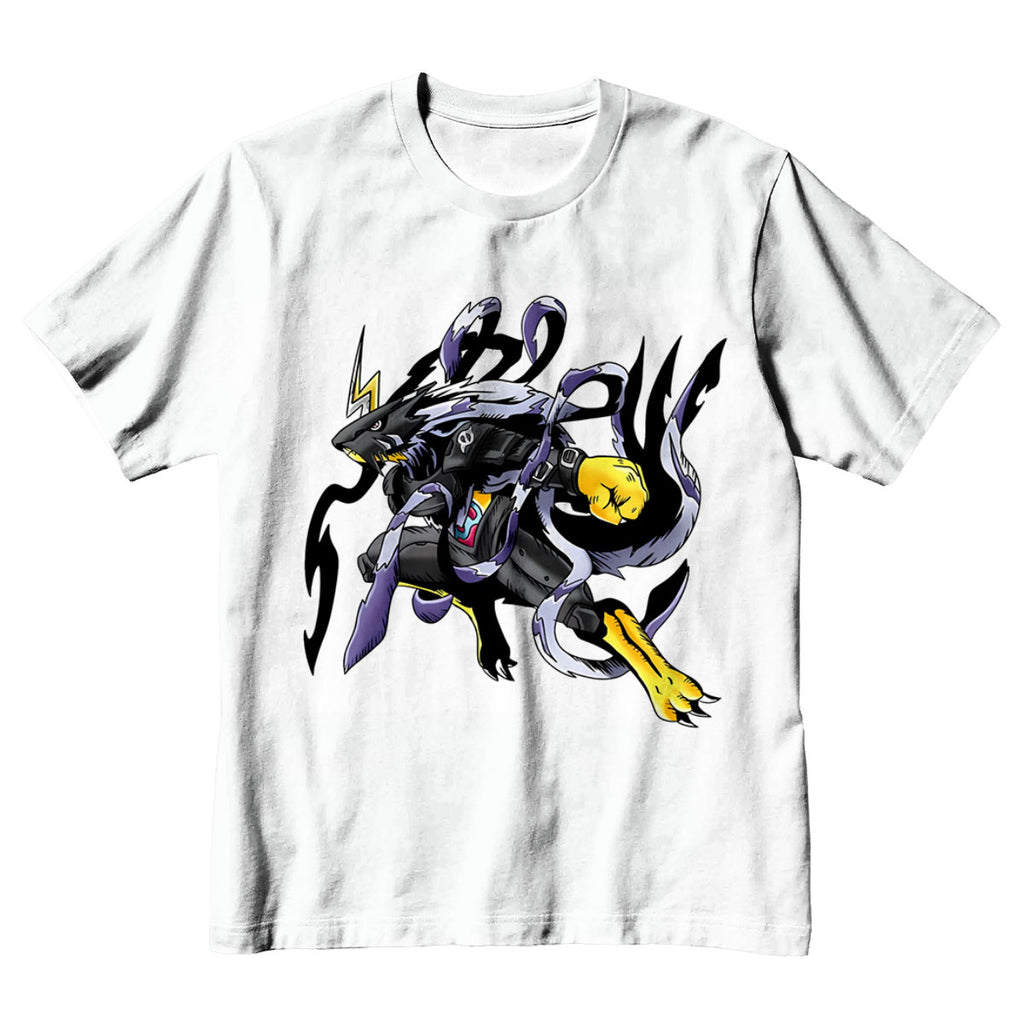 Digimon Adventure Digimon Dynamic Pose Black Yellow Purple Anime Apparel