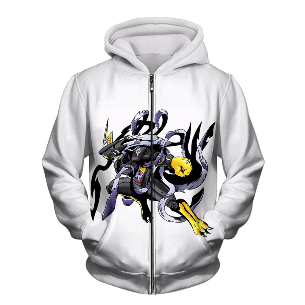 Digimon Adventure Digimon Dynamic Pose Black Yellow Purple Anime Apparel