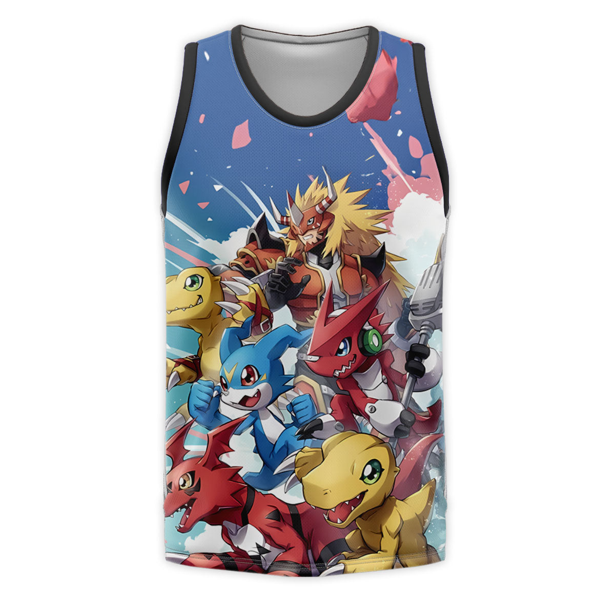 Digimon Adventure Digimon Group Standing Colorful Vibrant Anime Apparel