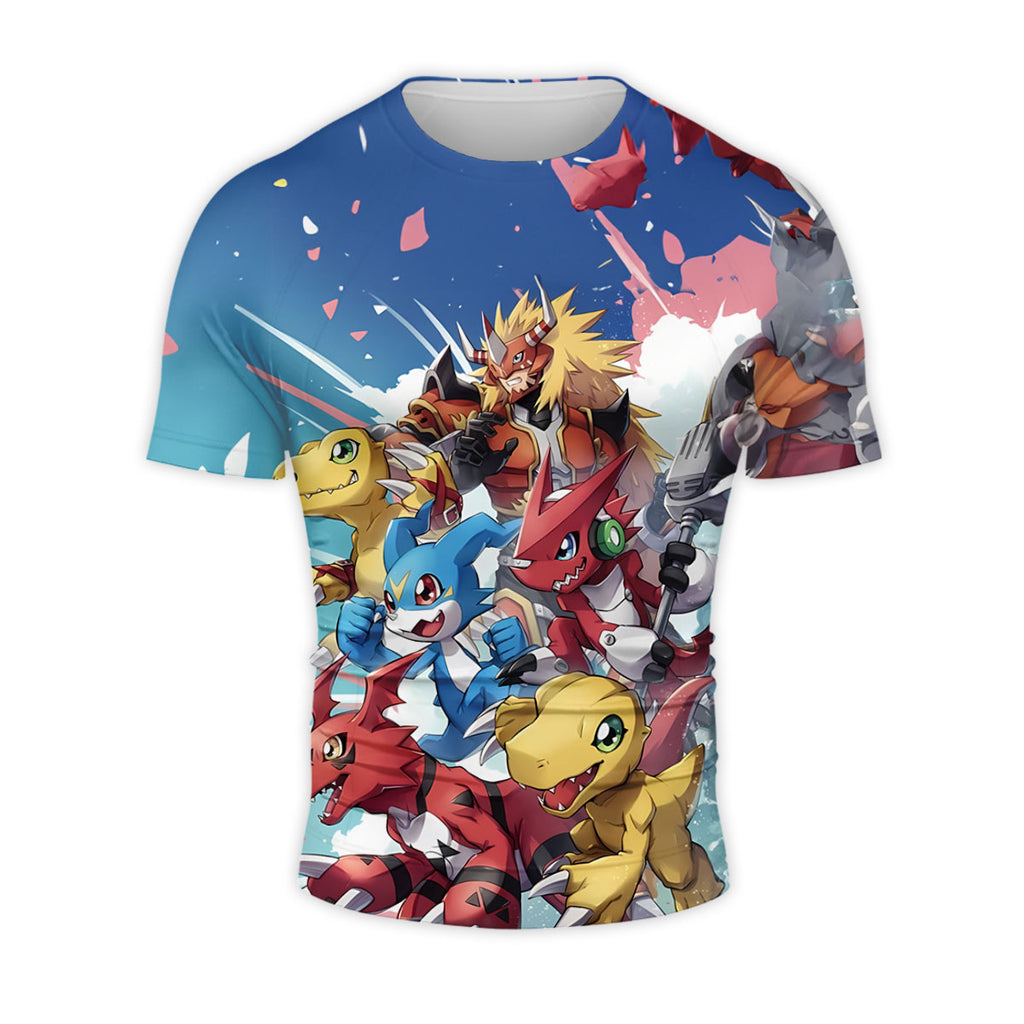 Digimon Adventure Digimon Group Standing Colorful Vibrant Anime Apparel