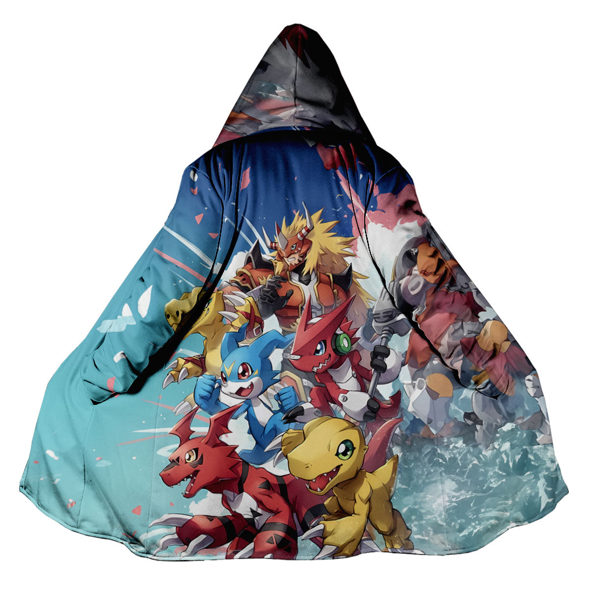 Digimon Adventure Digimon Group Standing Colorful Vibrant Anime Apparel