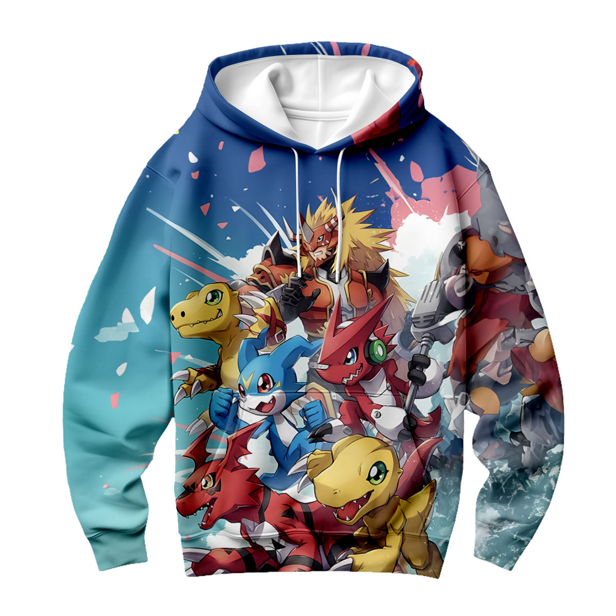 Digimon Adventure Digimon Group Standing Colorful Vibrant Anime Apparel