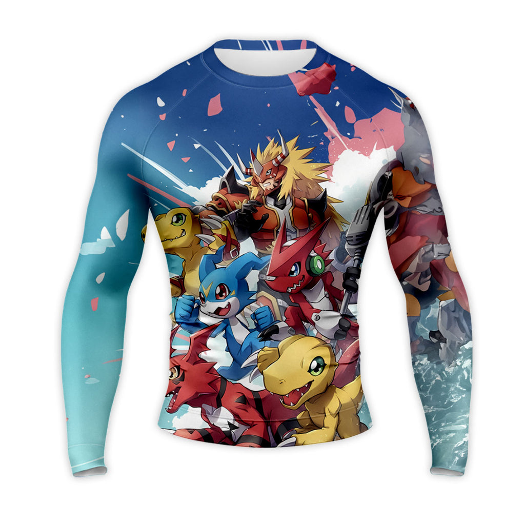 Digimon Adventure Digimon Group Standing Colorful Vibrant Anime Apparel