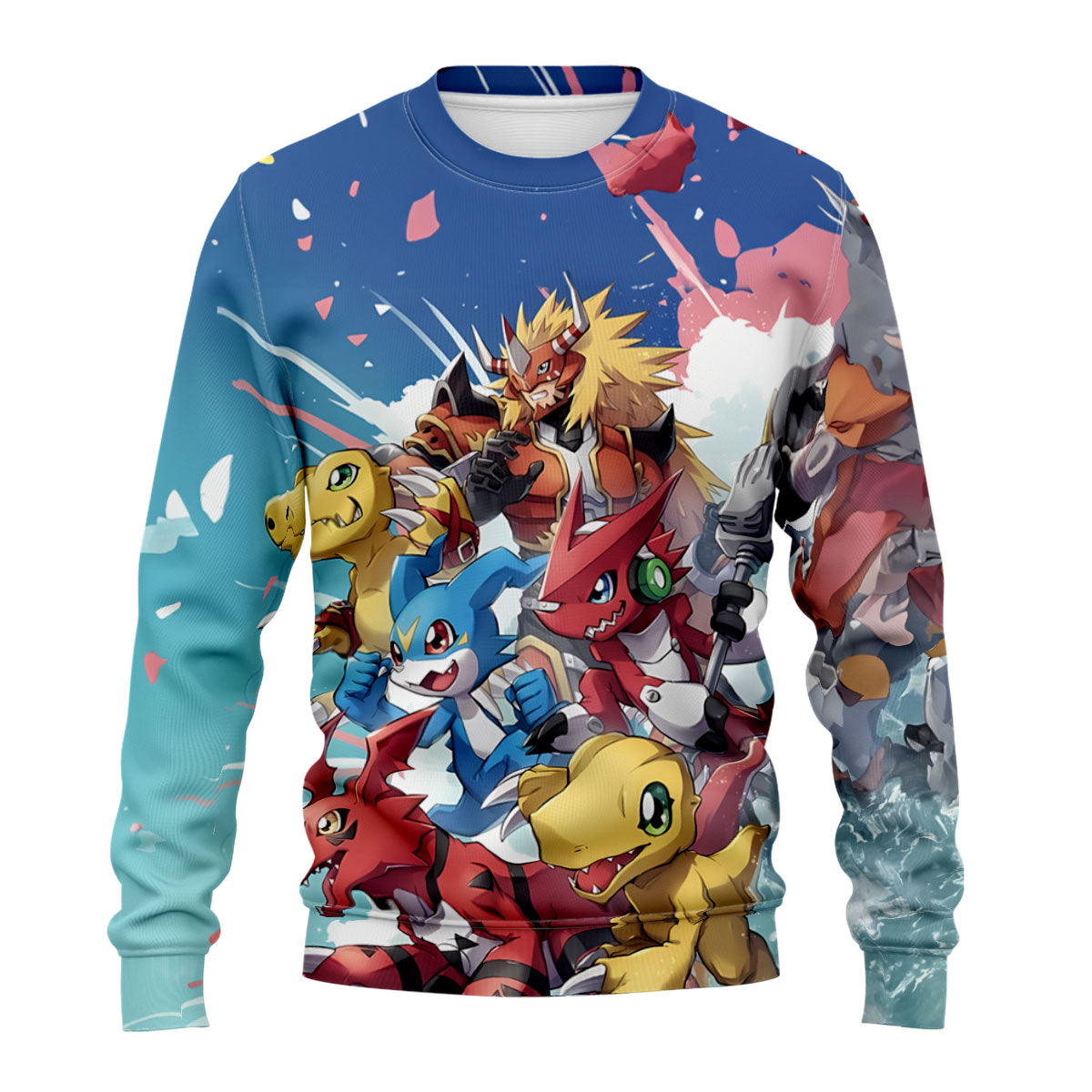 Digimon Adventure Digimon Group Standing Colorful Vibrant Anime Apparel
