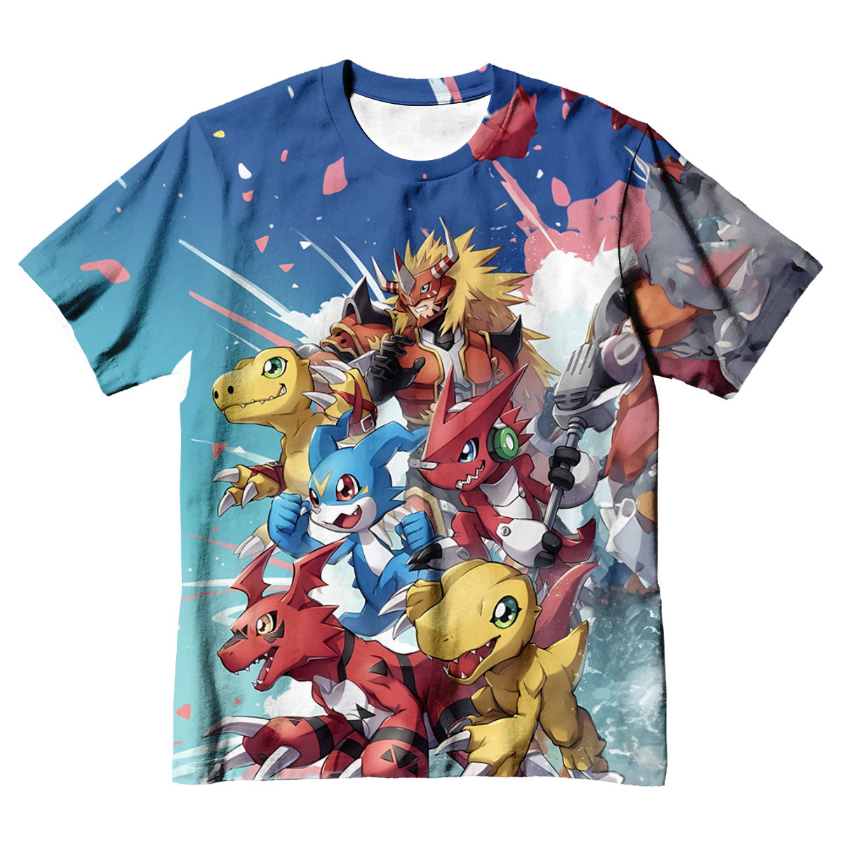 Digimon Adventure Digimon Group Standing Colorful Vibrant Anime Apparel