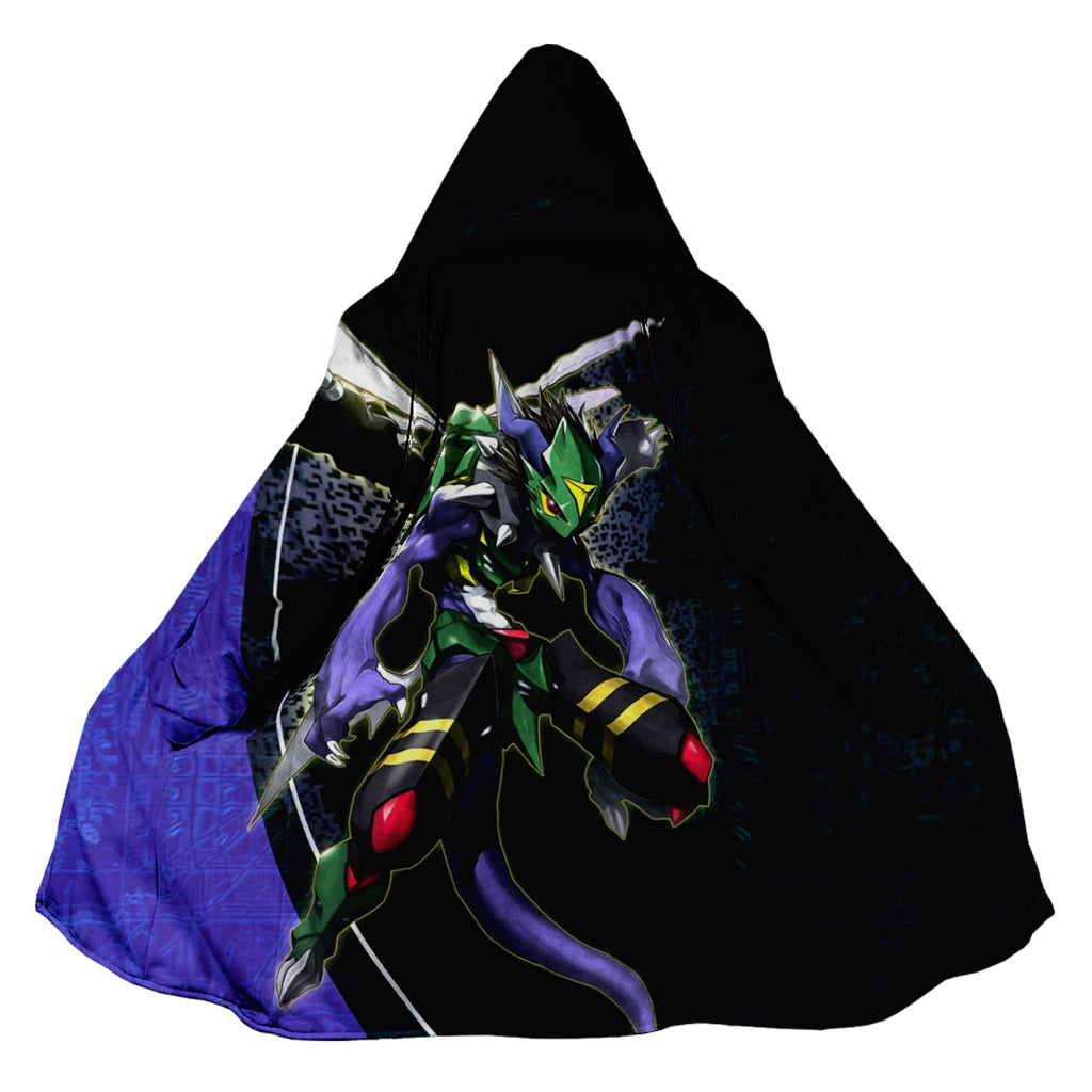 Digimon Adventure Dinobeemon Flying In Blue And Black Background Anime Apparel