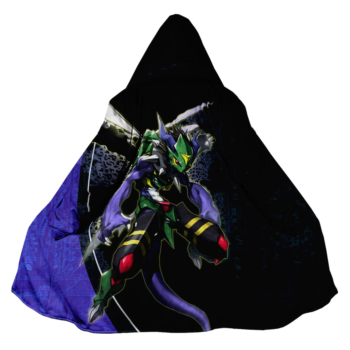 Digimon Adventure Dinobeemon Flying In Blue And Black Background Anime Apparel