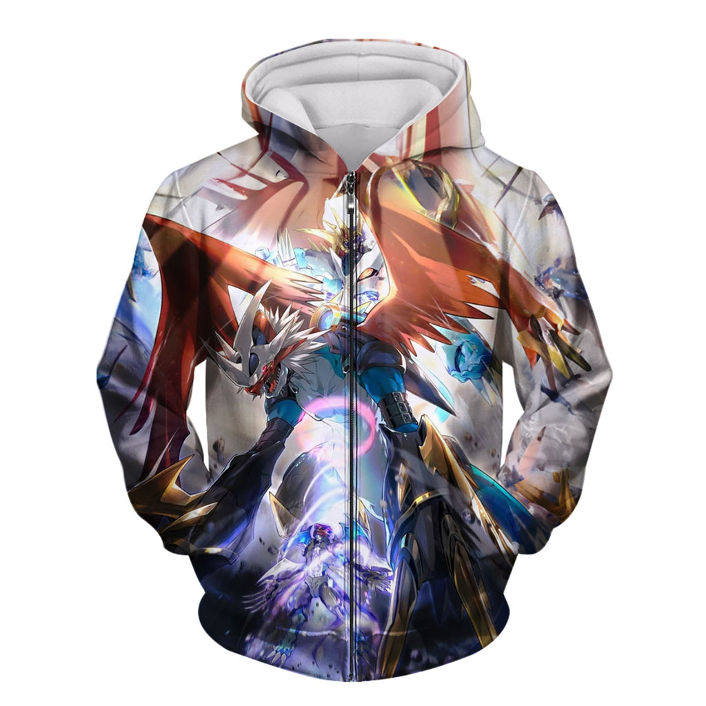 Digimon Adventure Dragon Emperor Emerging In Battle Flames Anime Apparel