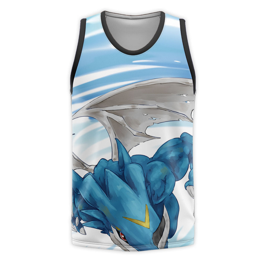 Digimon Adventure Exveemon Flapping Blue Wings Flying Anime Apparel
