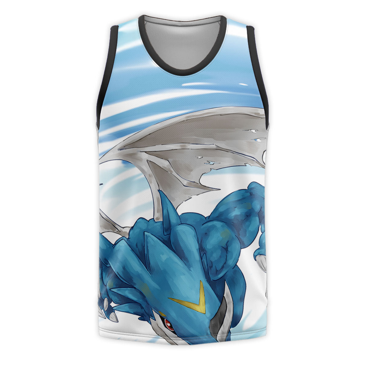 Digimon Adventure Exveemon Flapping Blue Wings Flying Anime Apparel