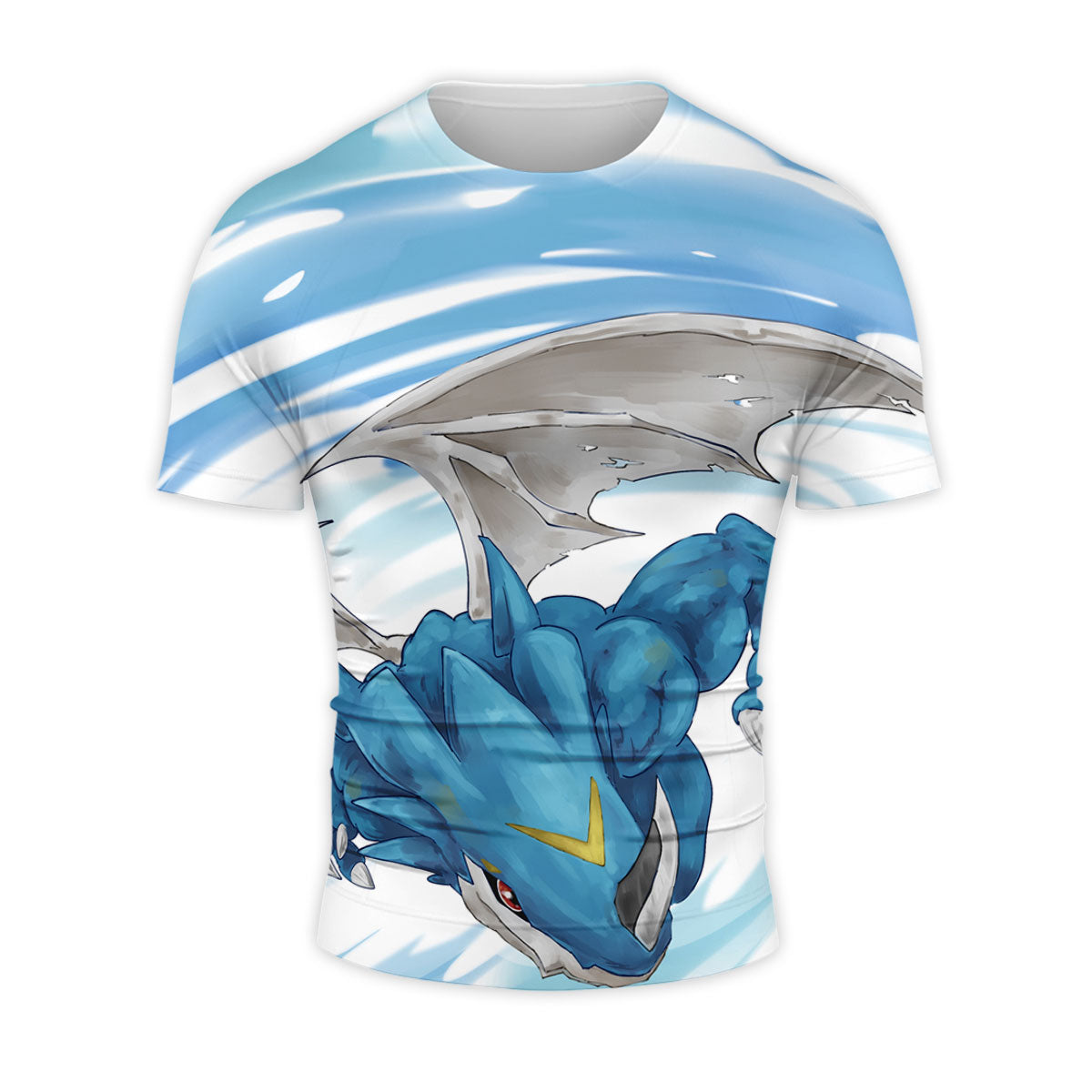 Digimon Adventure Exveemon Flapping Blue Wings Flying Anime Apparel