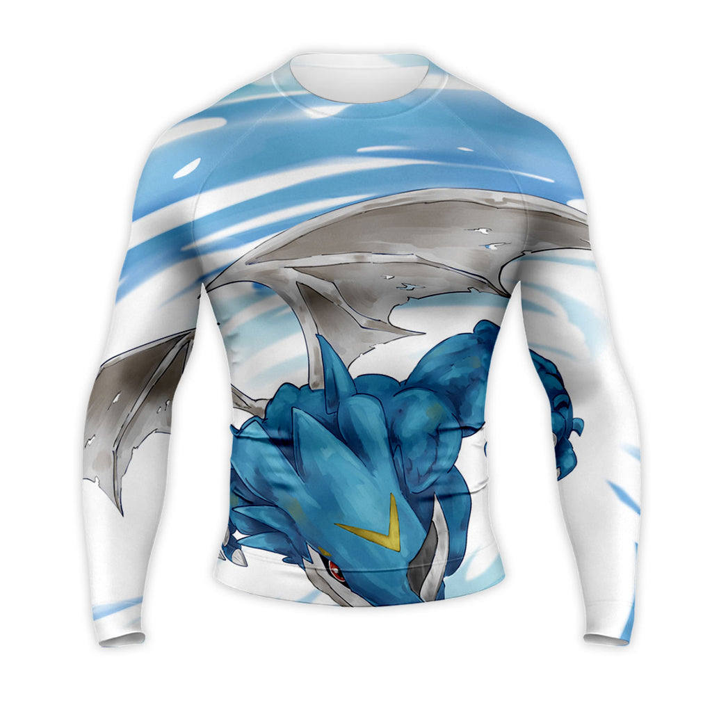 Digimon Adventure Exveemon Flapping Blue Wings Flying Anime Apparel