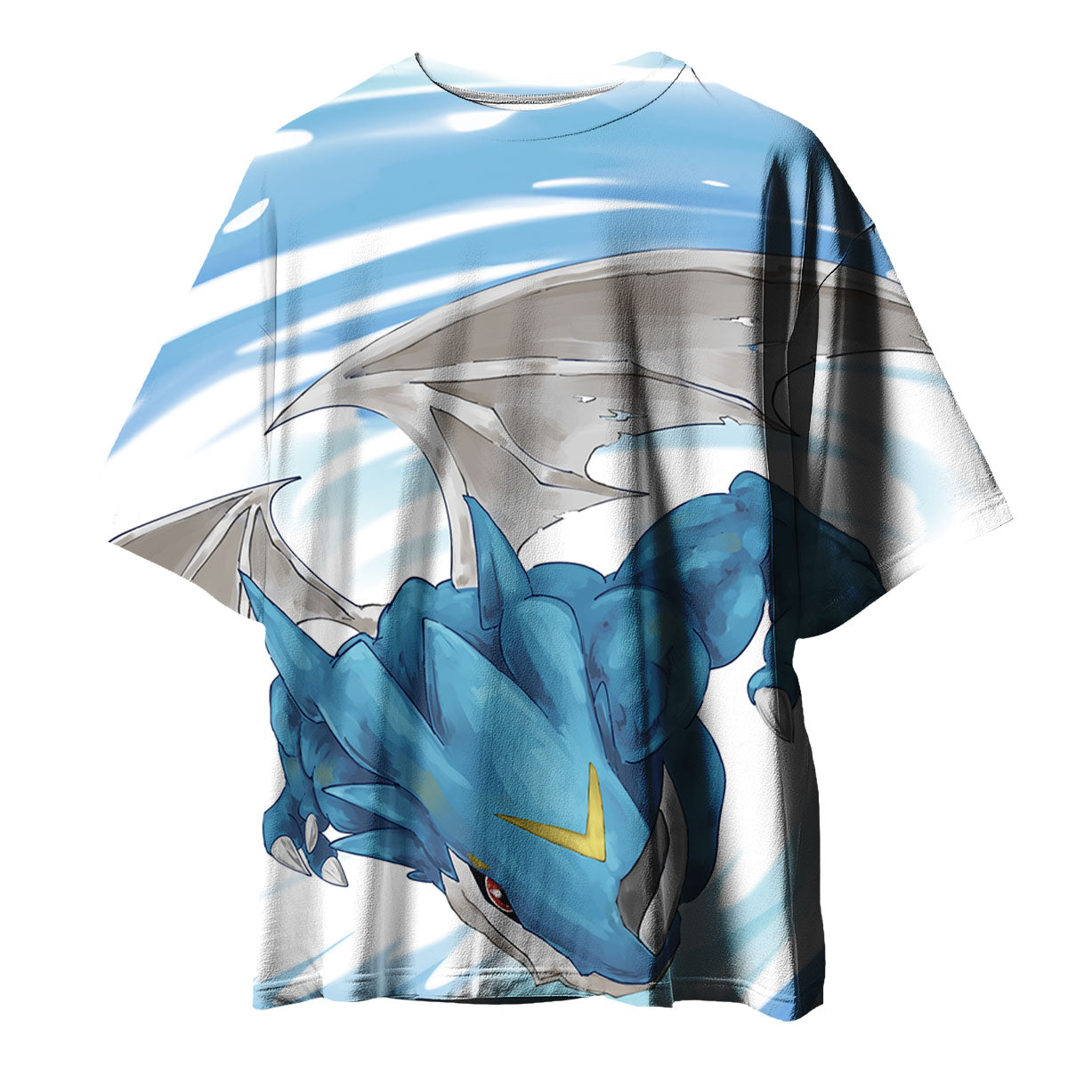 Digimon Adventure Exveemon Flapping Blue Wings Flying Anime Apparel
