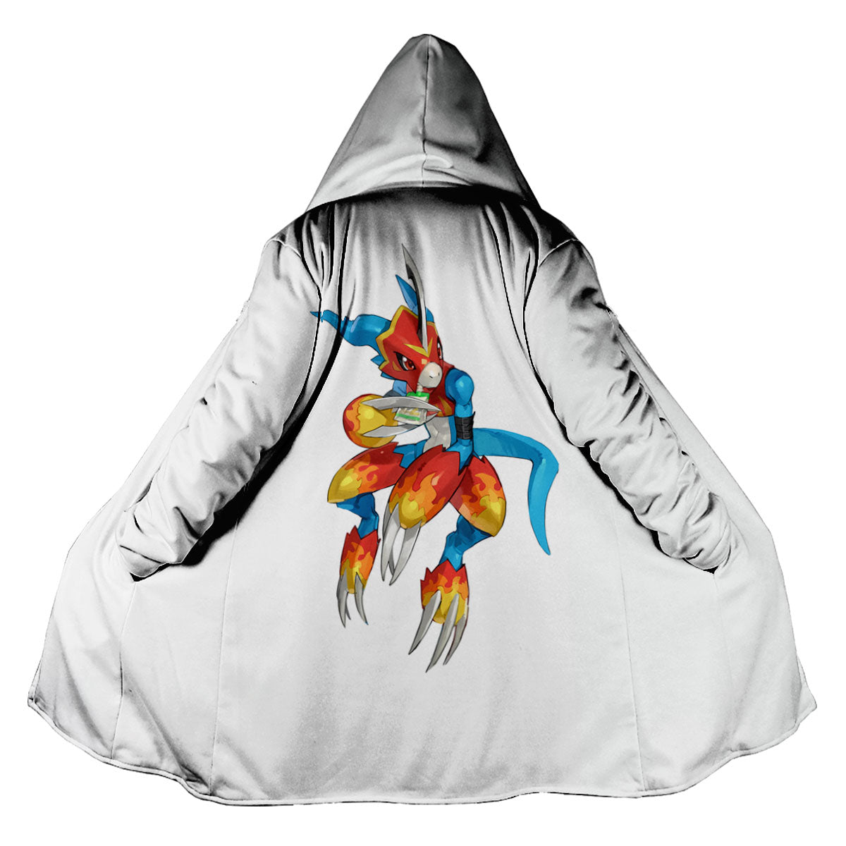 Digimon Adventure Fladramon Standing In Red And Blue Anime Apparel