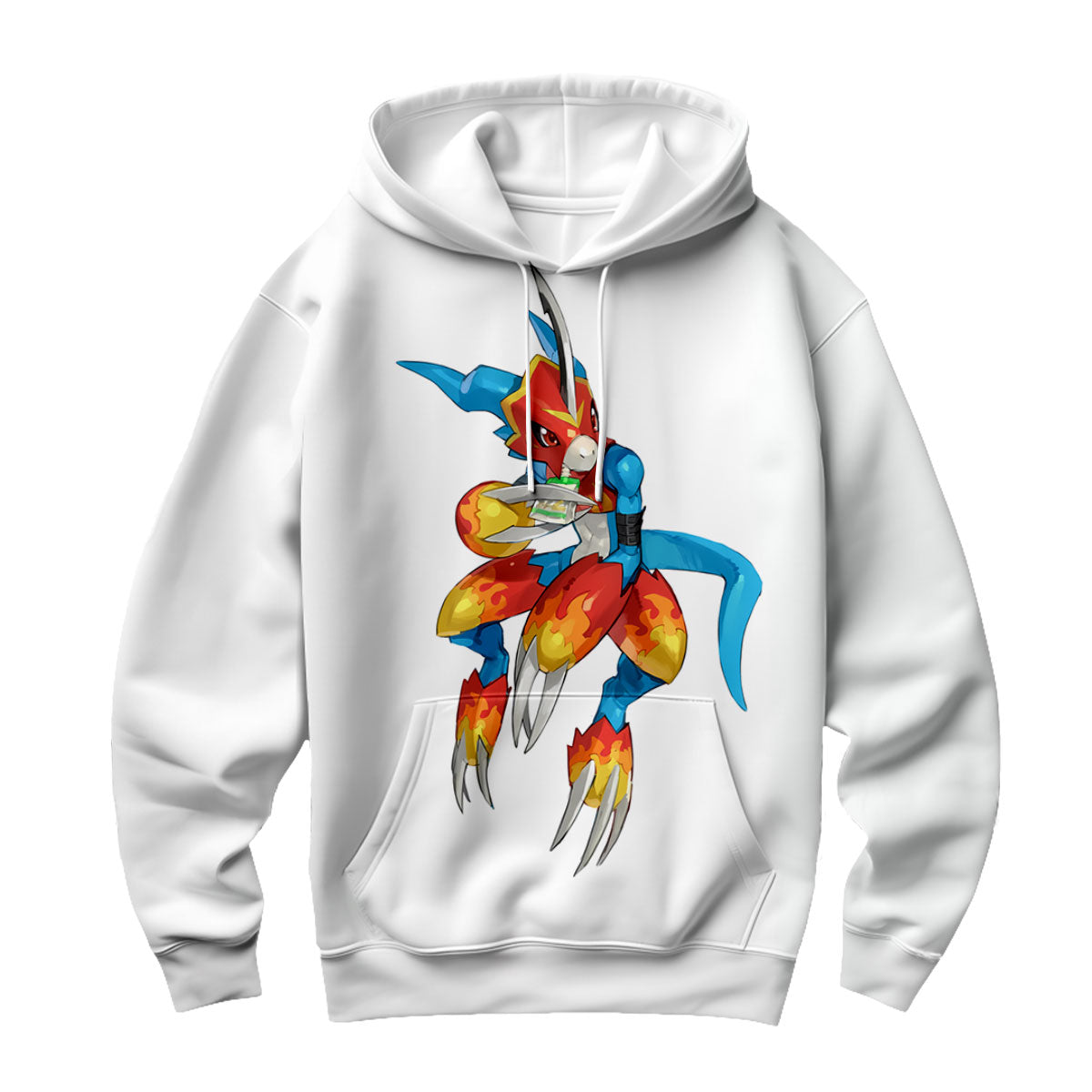 Digimon Adventure Fladramon Standing In Red And Blue Anime Apparel