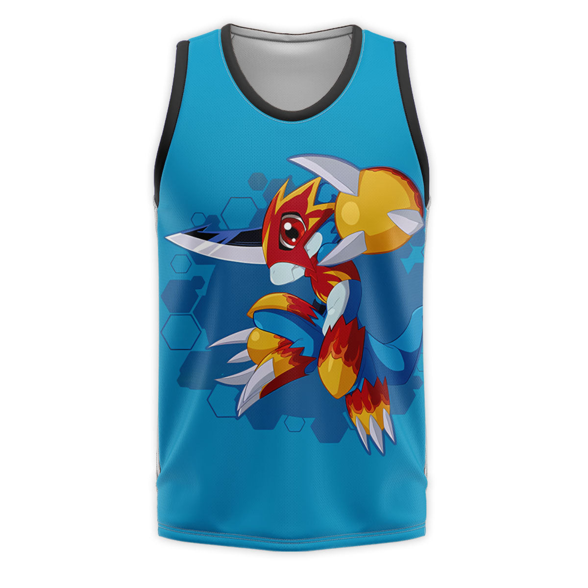 Digimon Adventure Fladramon Standing On Blue Background Anime Apparel