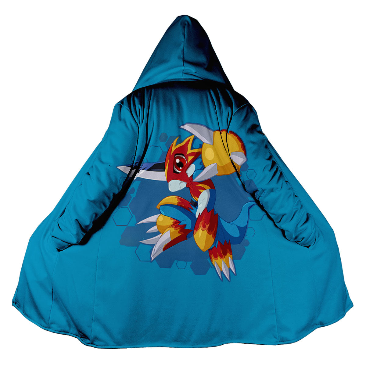 Digimon Adventure Fladramon Standing On Blue Background Anime Apparel
