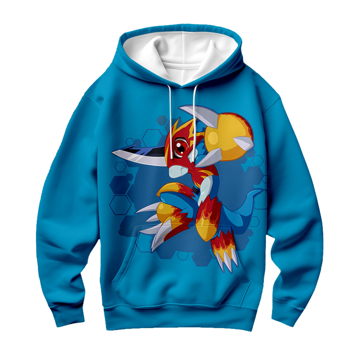 Digimon Adventure Fladramon Standing On Blue Background Anime Apparel