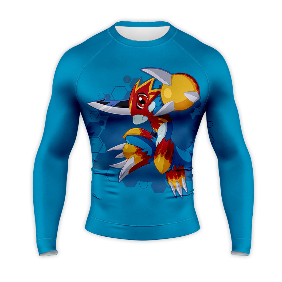 Digimon Adventure Fladramon Standing On Blue Background Anime Apparel