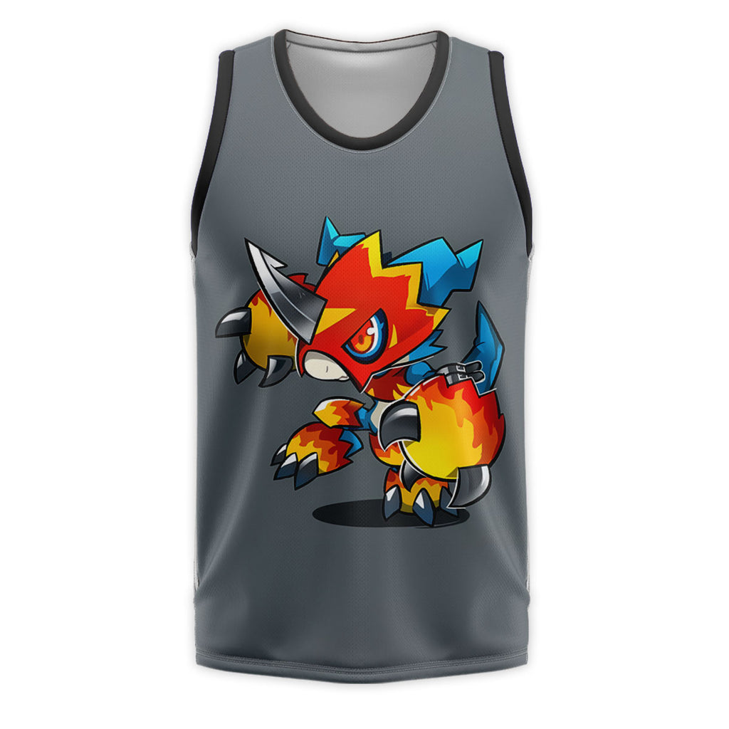 Digimon Adventure Fladramon Standing On Gray Background Anime Apparel