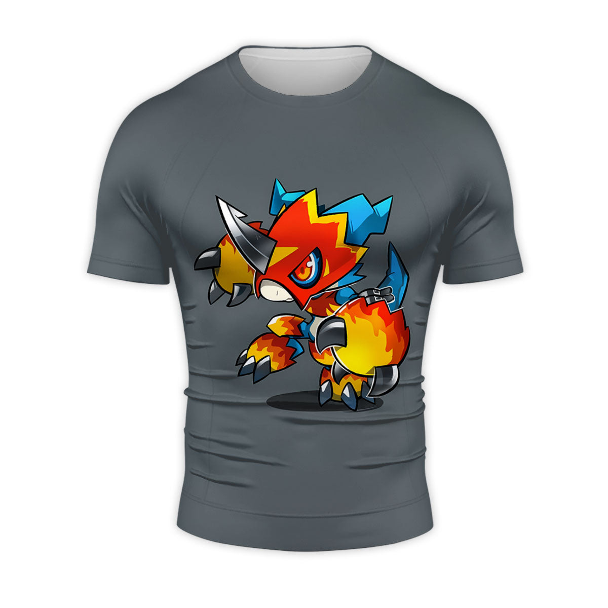 Digimon Adventure Fladramon Standing On Gray Background Anime Apparel