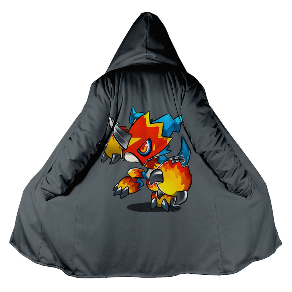 Digimon Adventure Fladramon Standing On Gray Background Anime Apparel