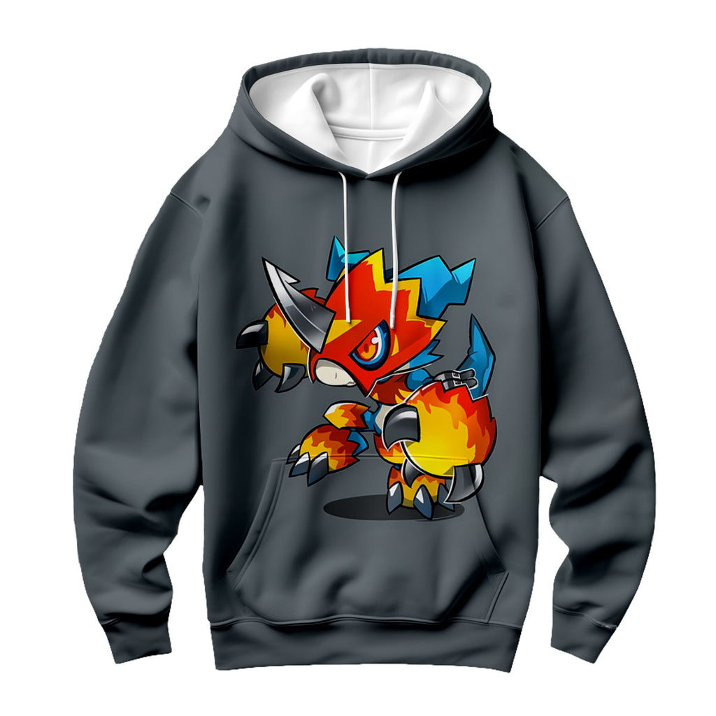 Digimon Adventure Fladramon Standing On Gray Background Anime Apparel