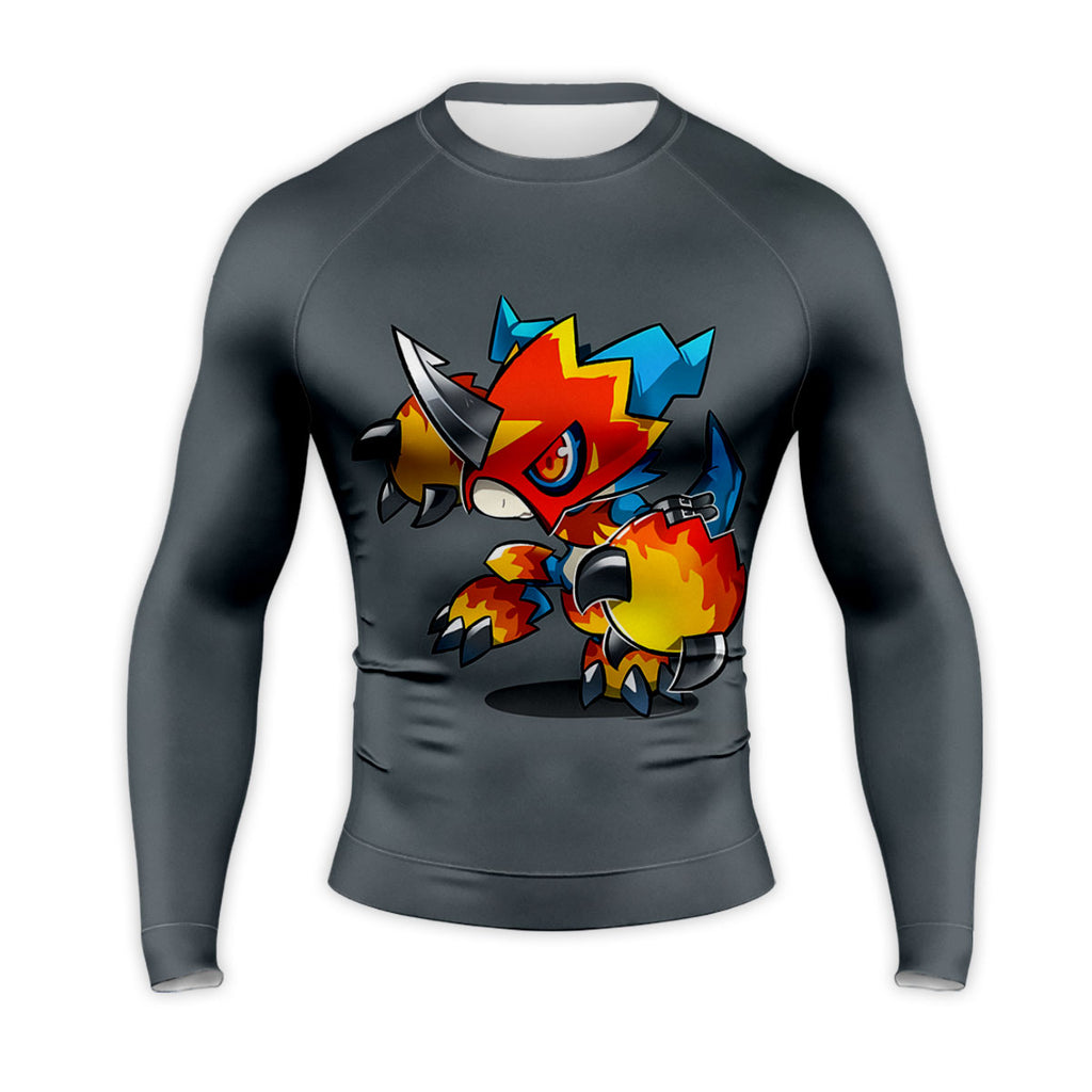 Digimon Adventure Fladramon Standing On Gray Background Anime Apparel