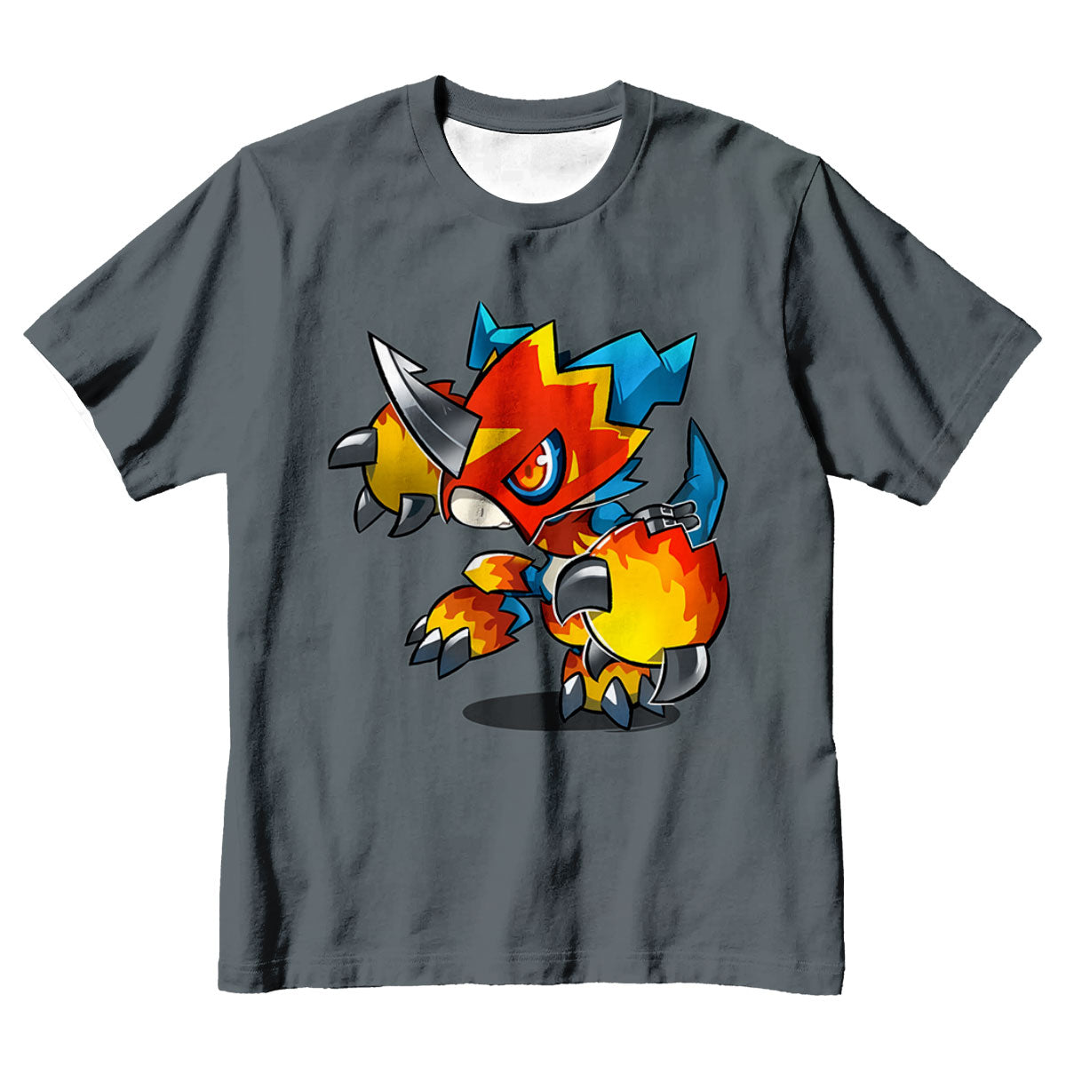 Digimon Adventure Fladramon Standing On Gray Background Anime Apparel