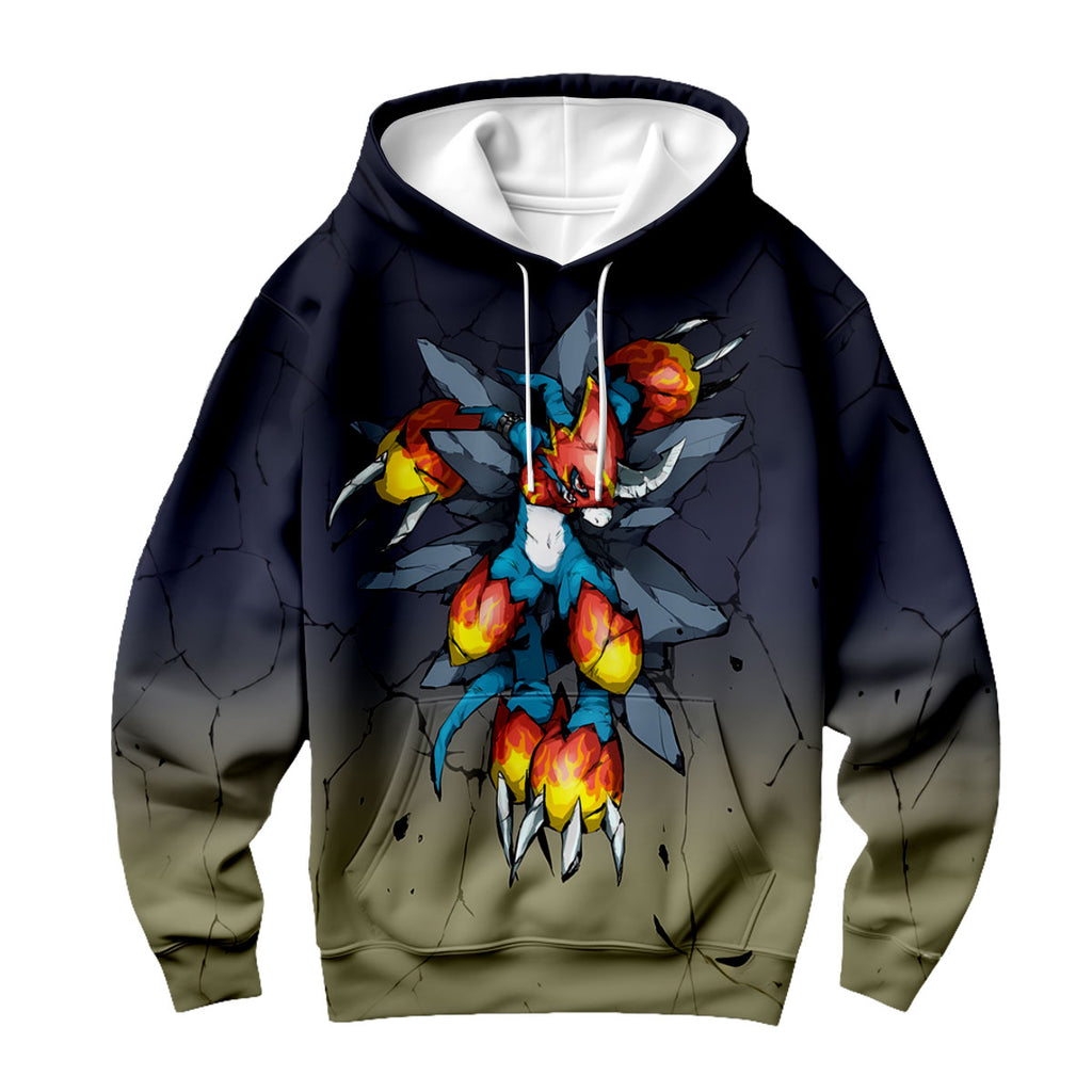 Digimon Adventure Fladramon With Blazing Fiery Claws Anime Apparel