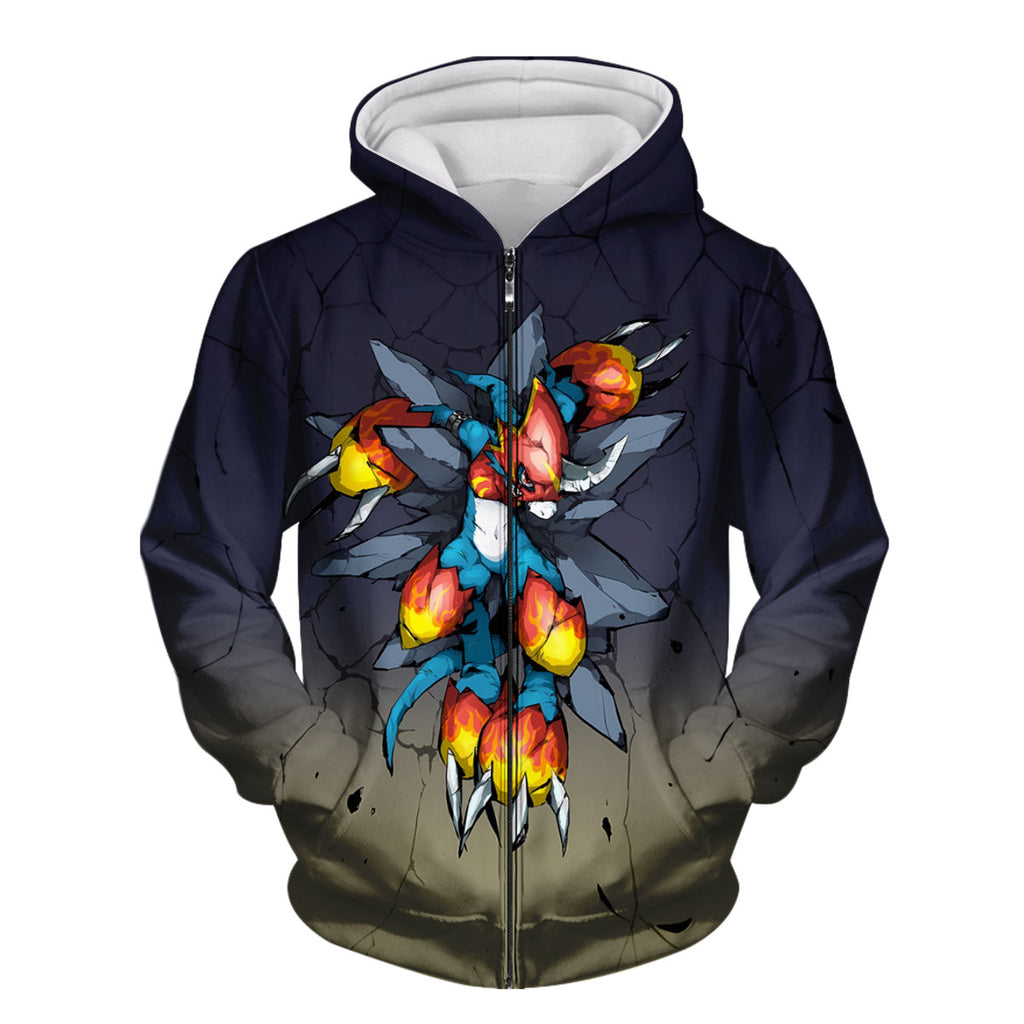 Digimon Adventure Fladramon With Blazing Fiery Claws Anime Apparel