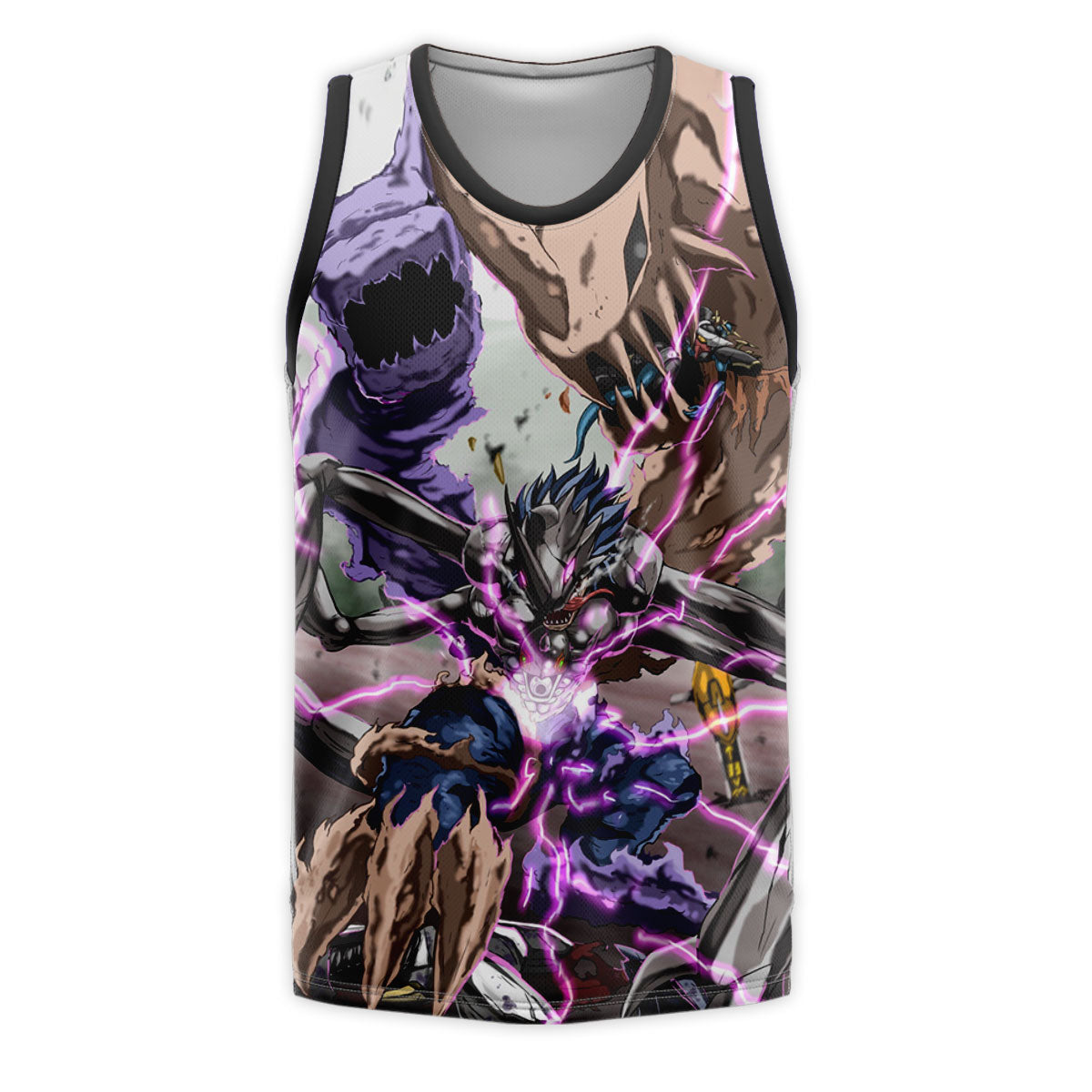 Digimon Adventure Fusion Beast Battling In Purple Energy Anime Apparel