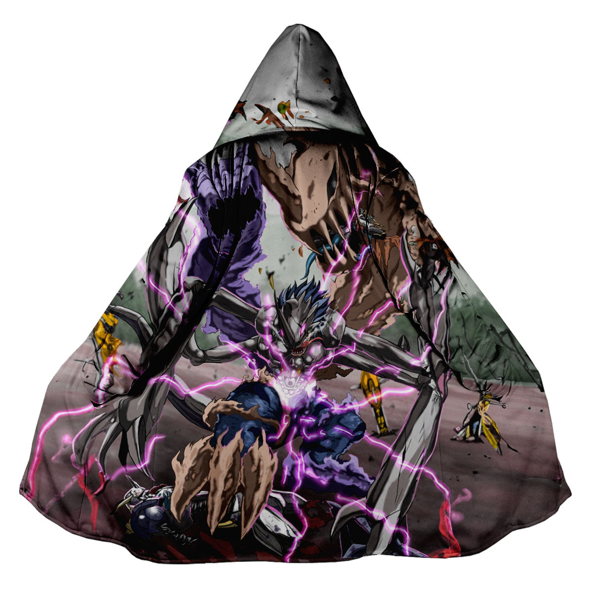 Digimon Adventure Fusion Beast Battling In Purple Energy Anime Apparel