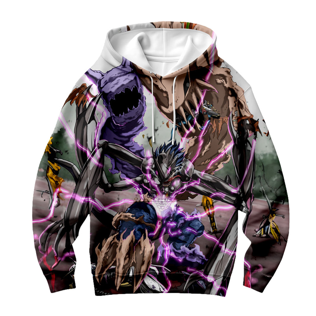 Digimon Adventure Fusion Beast Battling In Purple Energy Anime Apparel