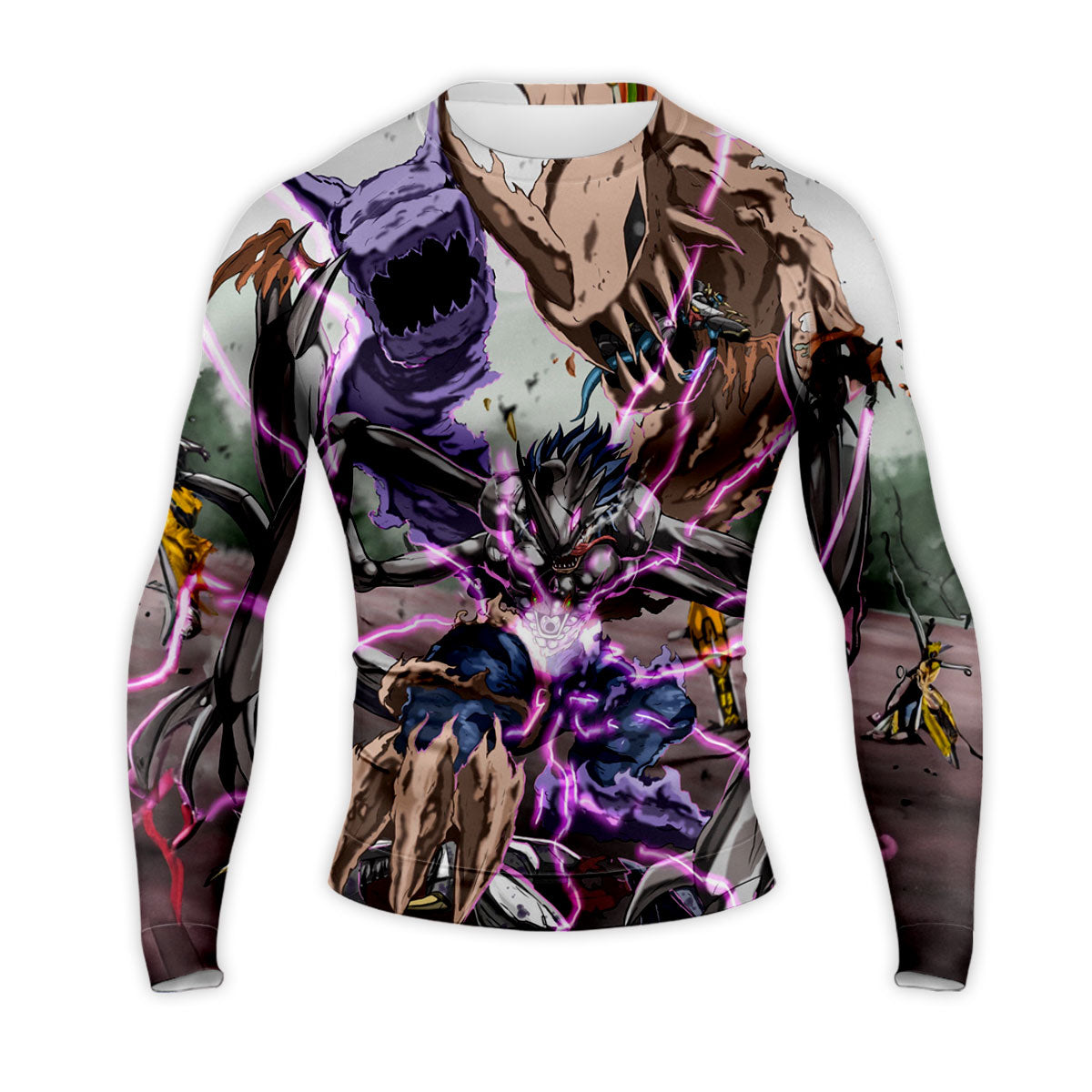 Digimon Adventure Fusion Beast Battling In Purple Energy Anime Apparel