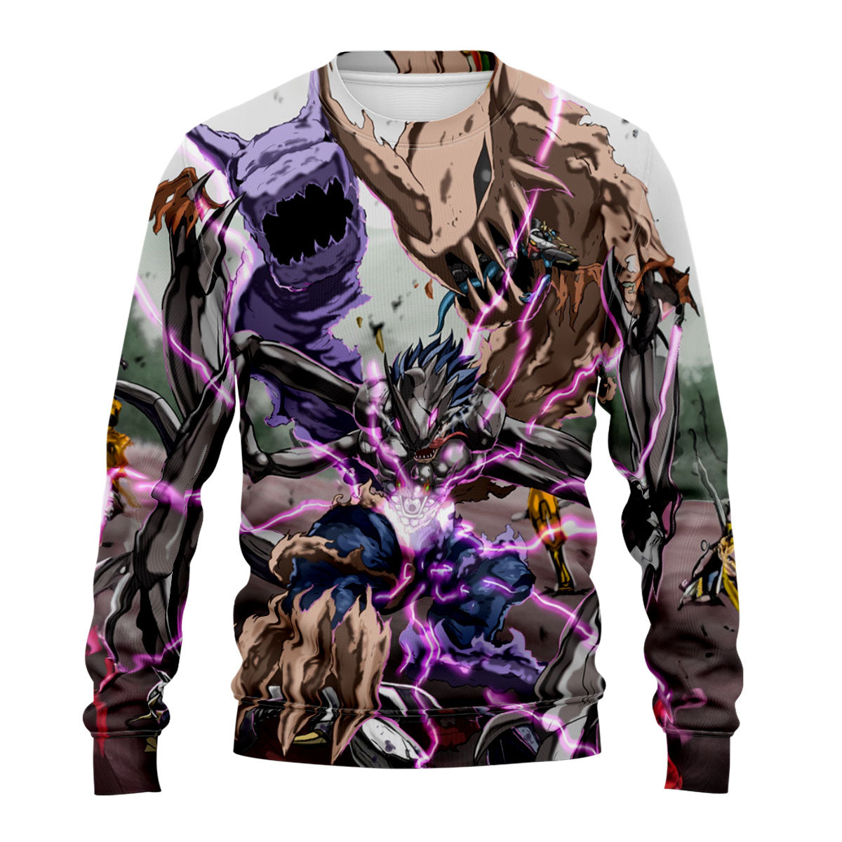 Digimon Adventure Fusion Beast Battling In Purple Energy Anime Apparel