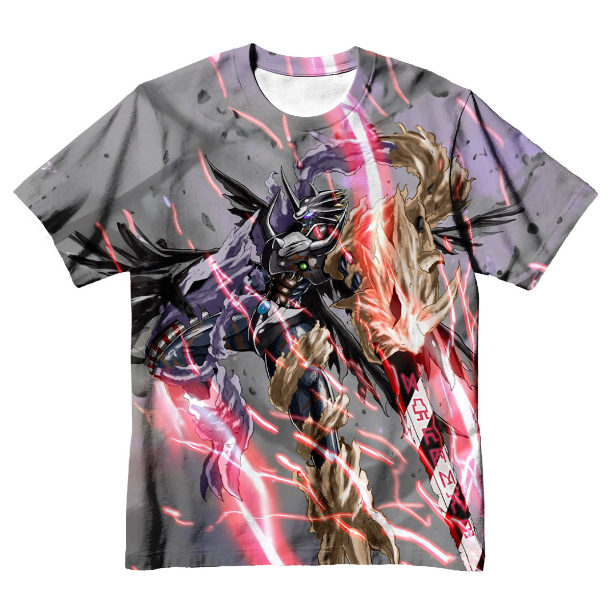 Digimon Adventure Fusion Pink Digimon In Battle Anime Apparel