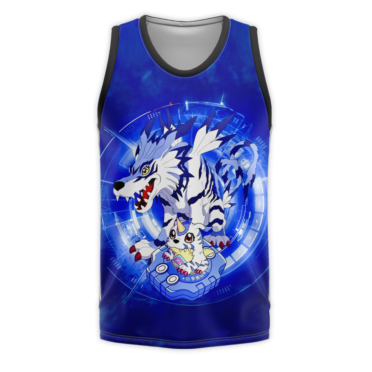 Digimon Adventure Gabumon And Garurumon Glowing In Blue Light Anime Apparel