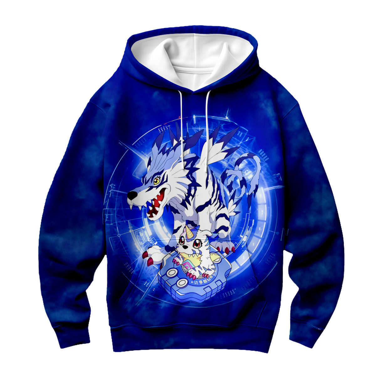 Digimon Adventure Gabumon And Garurumon Glowing In Blue Light Anime Apparel