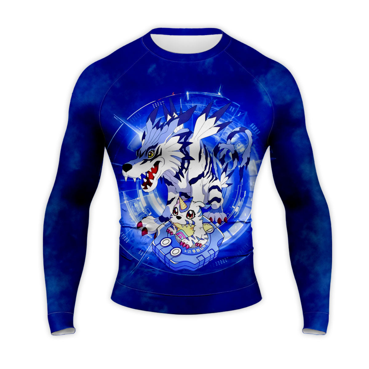 Digimon Adventure Gabumon And Garurumon Glowing In Blue Light Anime Apparel