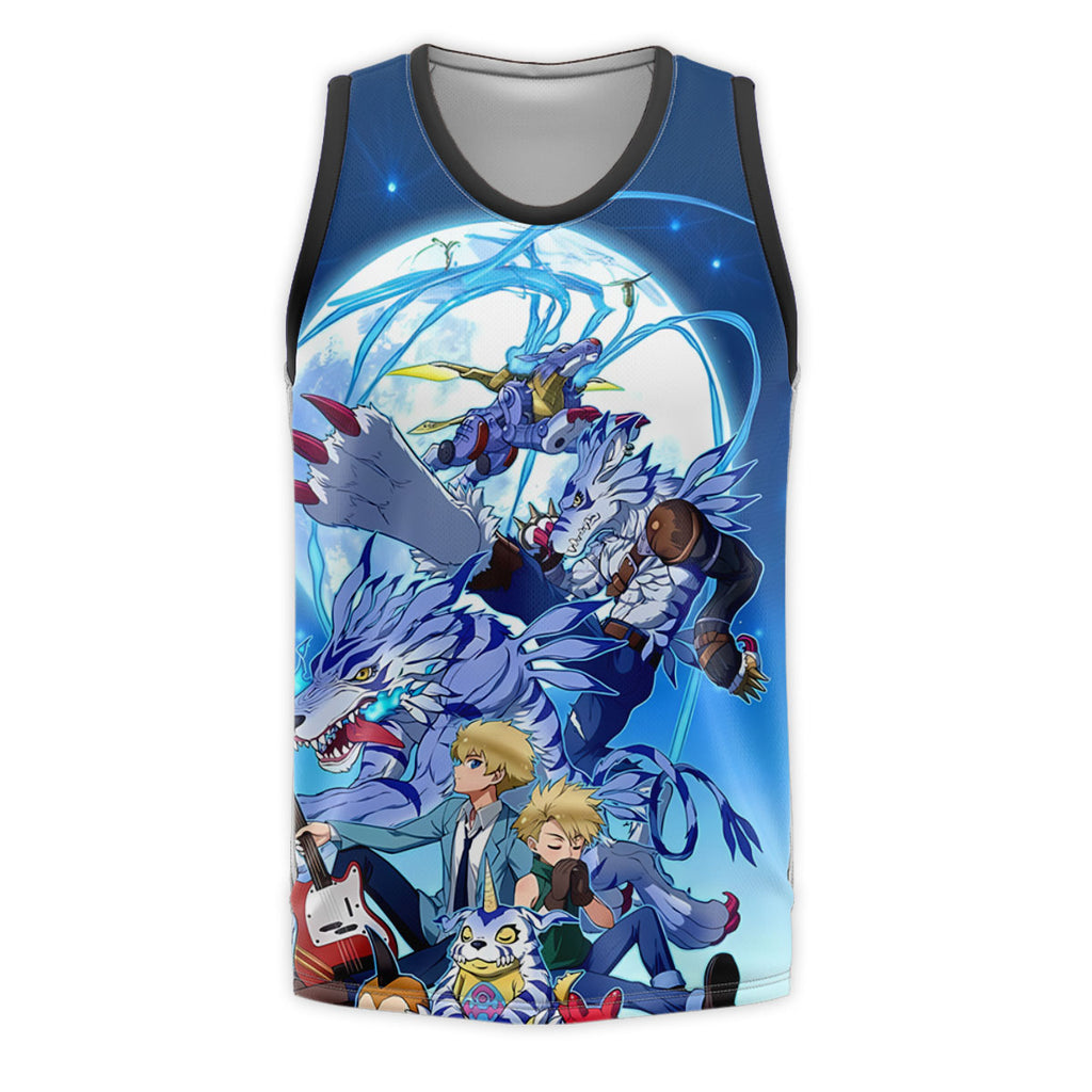 Digimon Adventure Gabumon Evolving Under Blue Moonlight Anime Apparel
