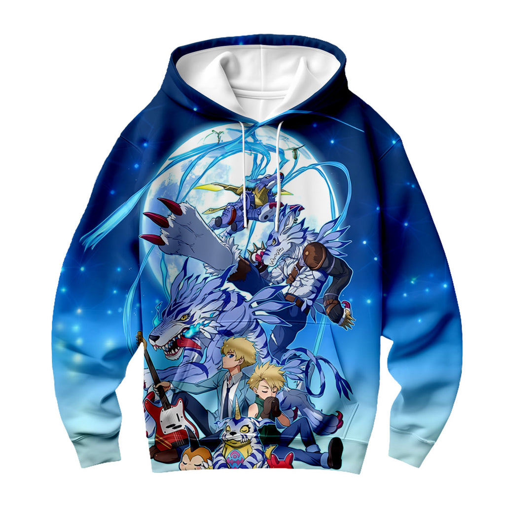 Digimon Adventure Gabumon Evolving Under Blue Moonlight Anime Apparel