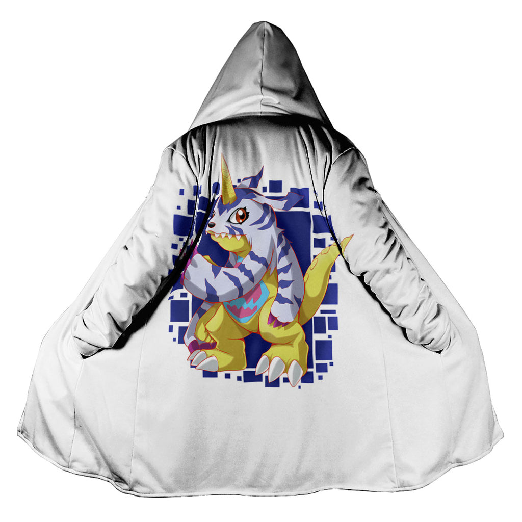 Digimon Adventure Gabumon Standing In Blue And Yellow Anime Apparel