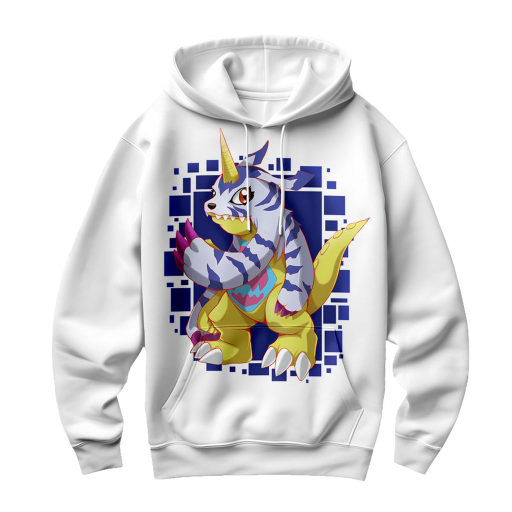 Digimon Adventure Gabumon Standing In Blue And Yellow Anime Apparel