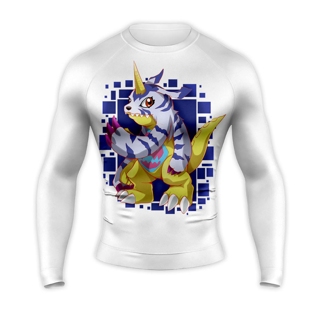 Digimon Adventure Gabumon Standing In Blue And Yellow Anime Apparel