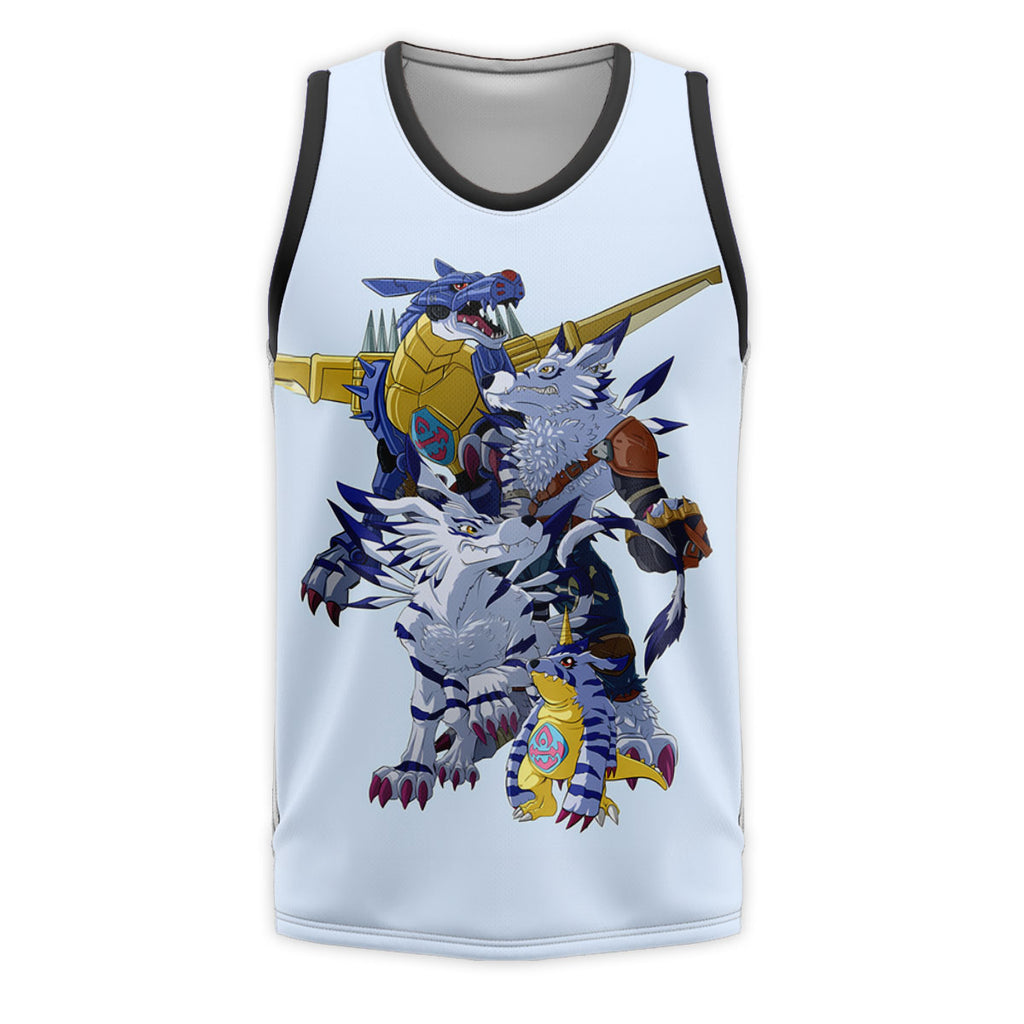Digimon Adventure Gabumon Standing In Blue Evolution Line Anime Apparel