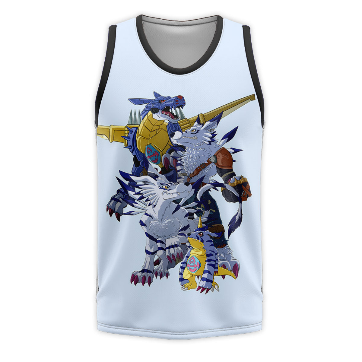 Digimon Adventure Gabumon Standing In Blue Evolution Line Anime Apparel
