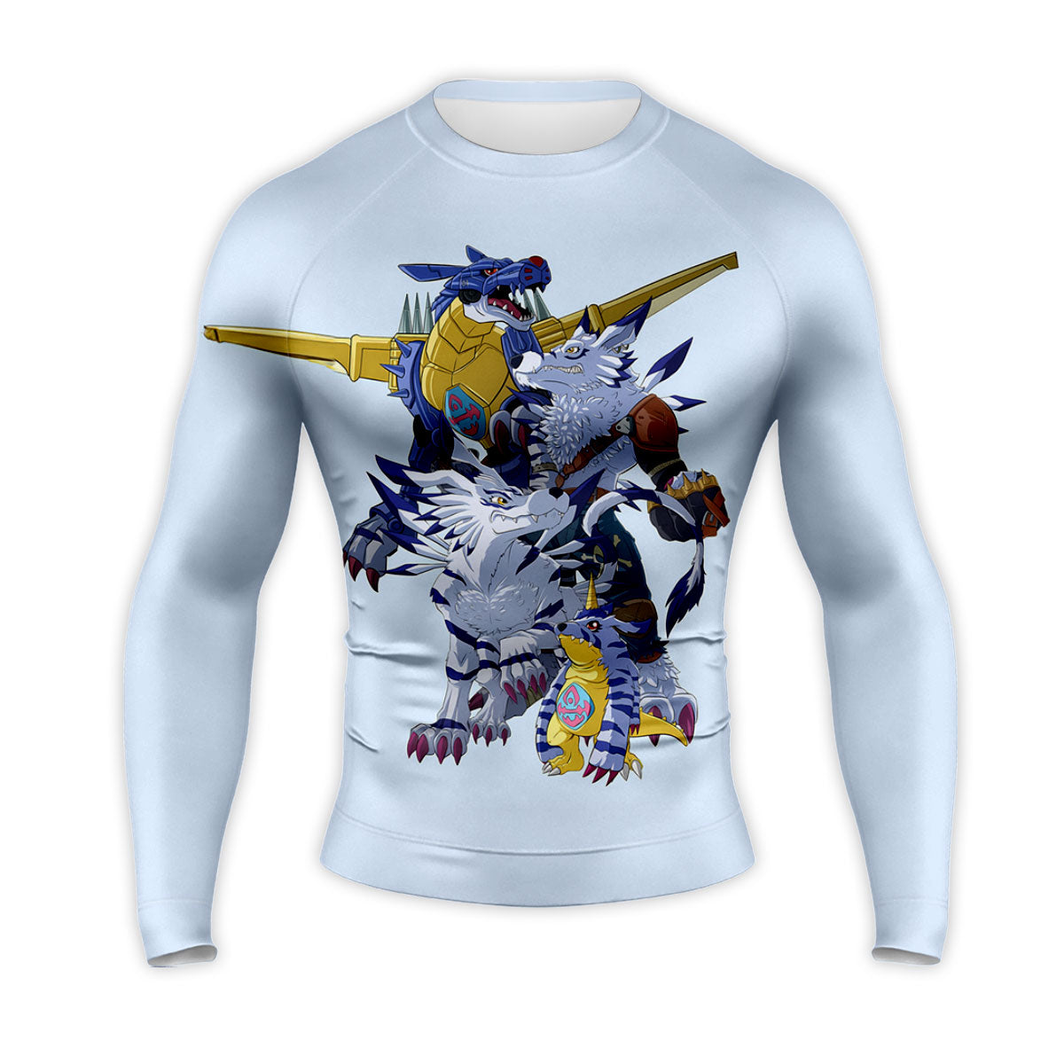 Digimon Adventure Gabumon Standing In Blue Evolution Line Anime Apparel